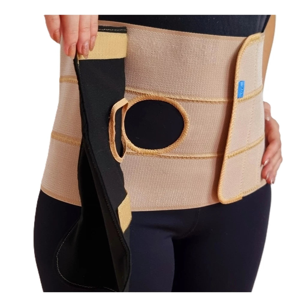 Cinta Abdominal para Ostomia com Abertura – Suporte Pós-Cirúrgico para Colostomia e Urostomia Viva Secura