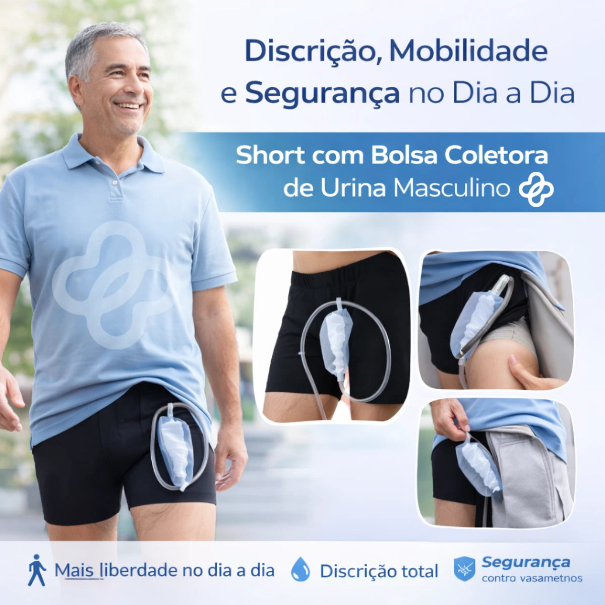 Short com Bolsa Coletora de Líquidos Masculino Viva Secura