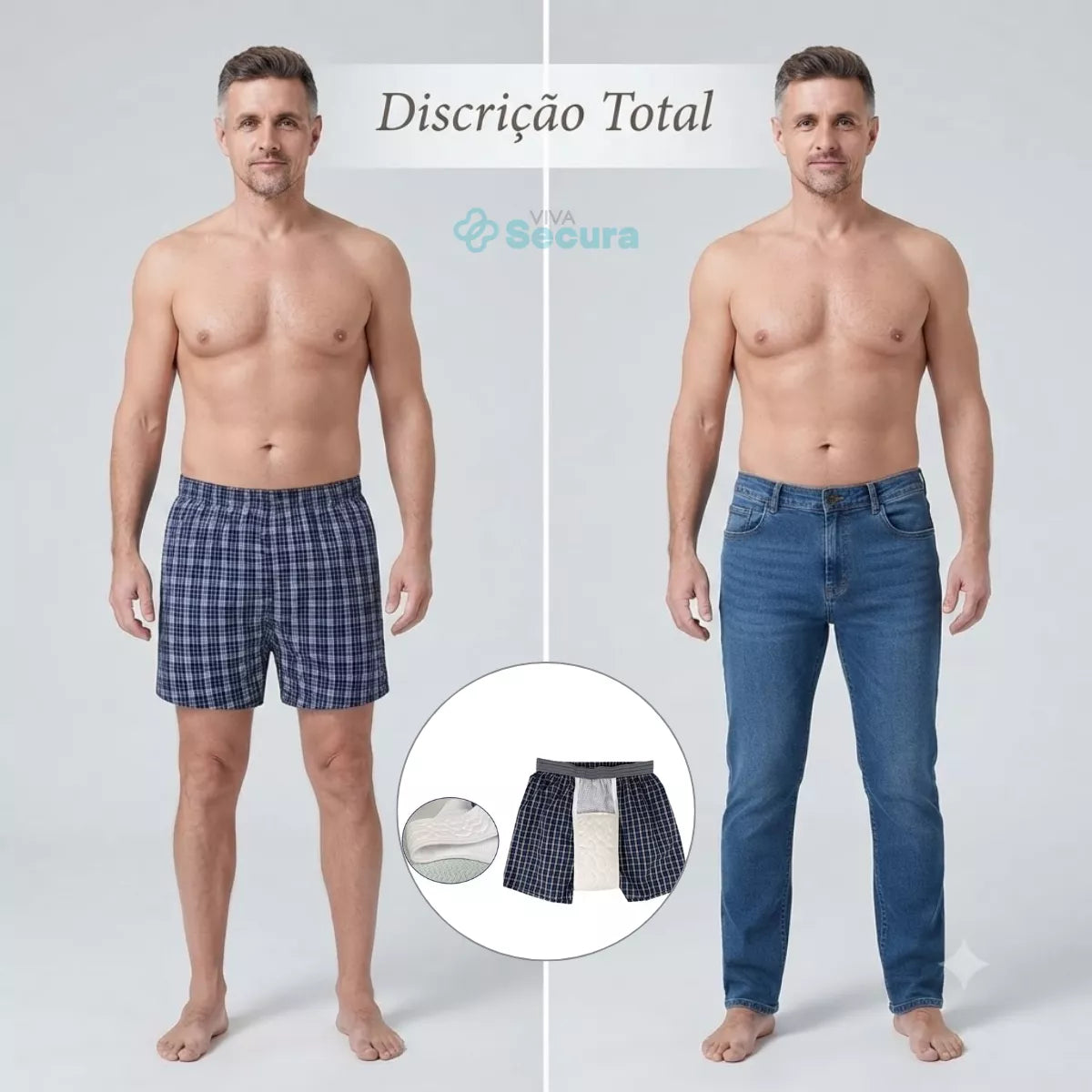 Short Samba Canção Absorvente para Incontinência Urinária Lavável e Reutilizável 150ml Viva Secura