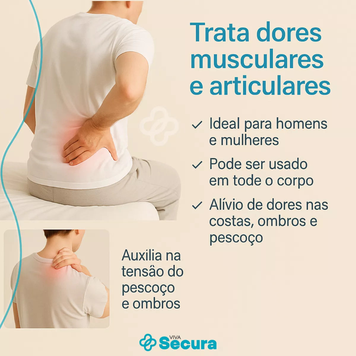 Estimulador Elétrico Muscular e do Assoalho Pélvico - Secura Tech Viva Secura