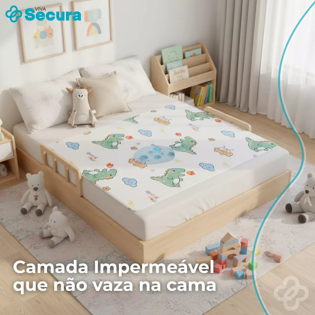 Protetor Absorvente para Colchão Cama Infantil - Secura Baby Viva Secura