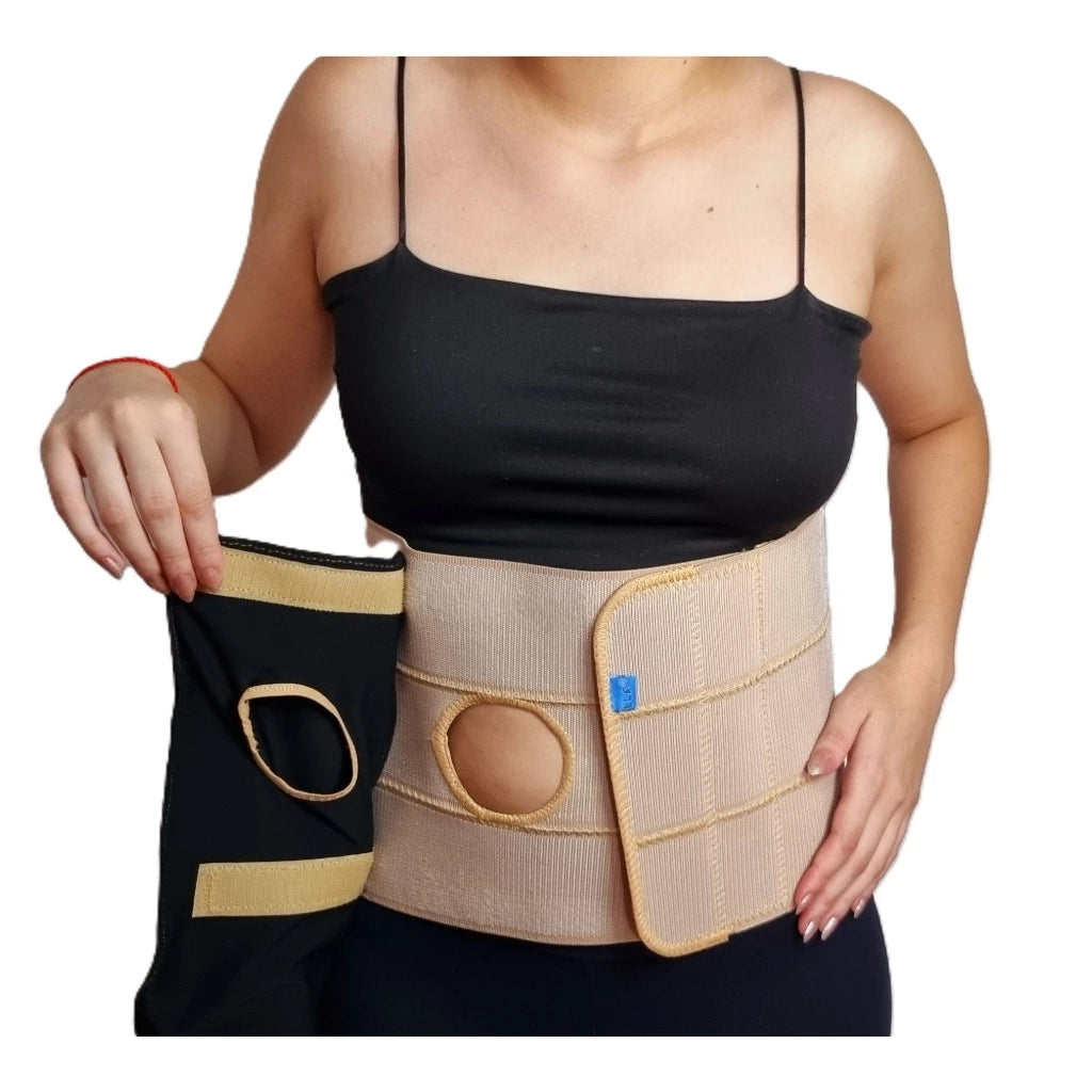 Cinta Abdominal para Ostomia com Abertura – Suporte Pós-Cirúrgico para Colostomia e Urostomia Viva Secura