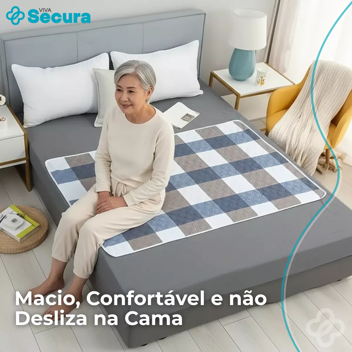 Protetor de Colchão Absorvente Lavável para Adulto Idoso - Secura Soft