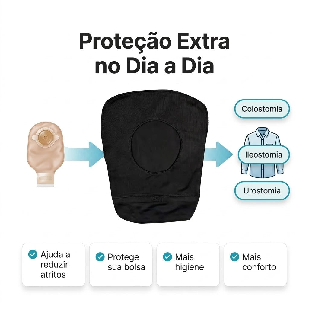 Capa Protetora para Bolsa de Ostomia Lavável Viva Secura