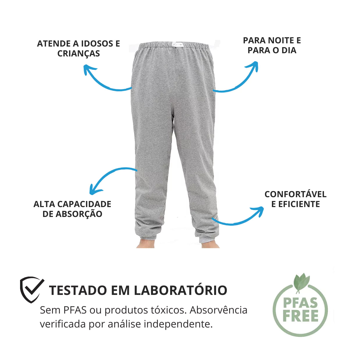 Calça Absorvente para Idoso - Secura Dry Viva Secura