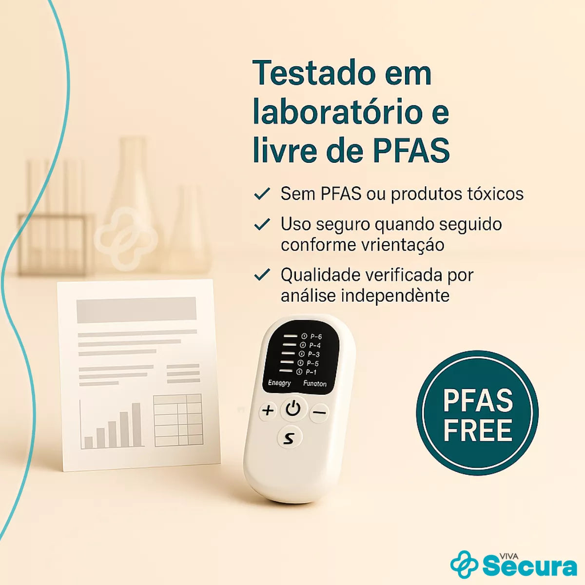 Estimulador Elétrico Muscular e do Assoalho Pélvico - Secura Tech Viva Secura