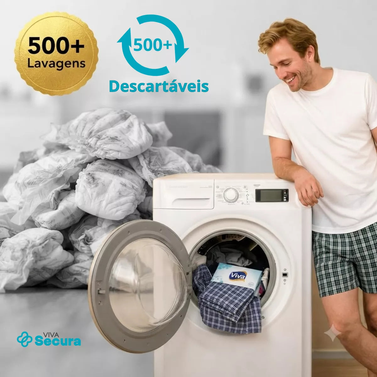 Short Samba Canção Absorvente para Incontinência Urinária Lavável e Reutilizável 150ml Viva Secura