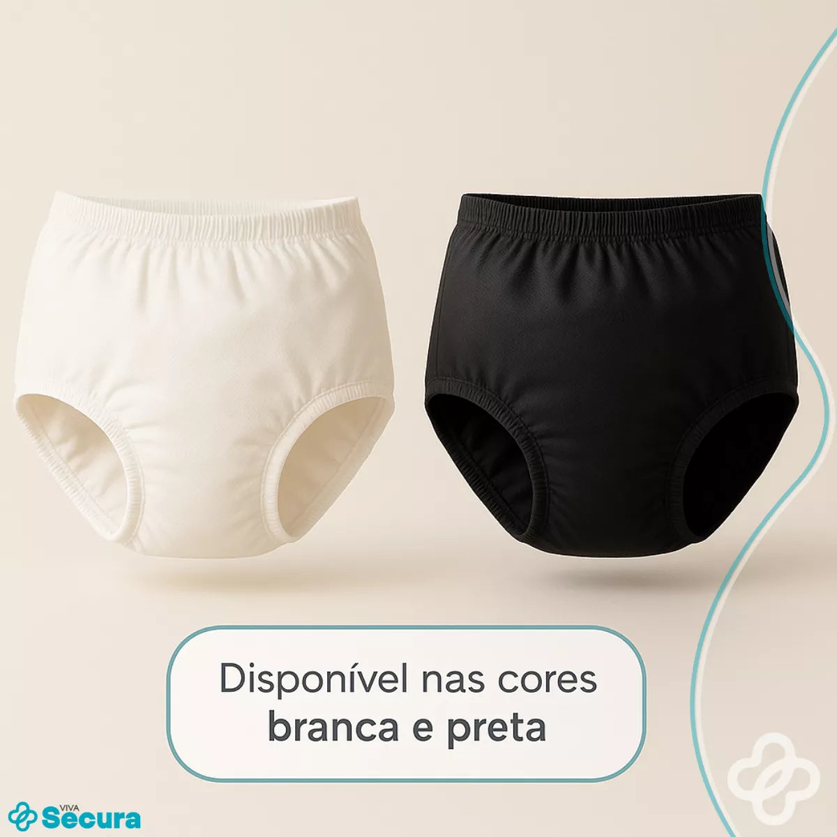 Calça Plástica Geriátrica Adulto Unissex - Secura Proof branca Viva Secura