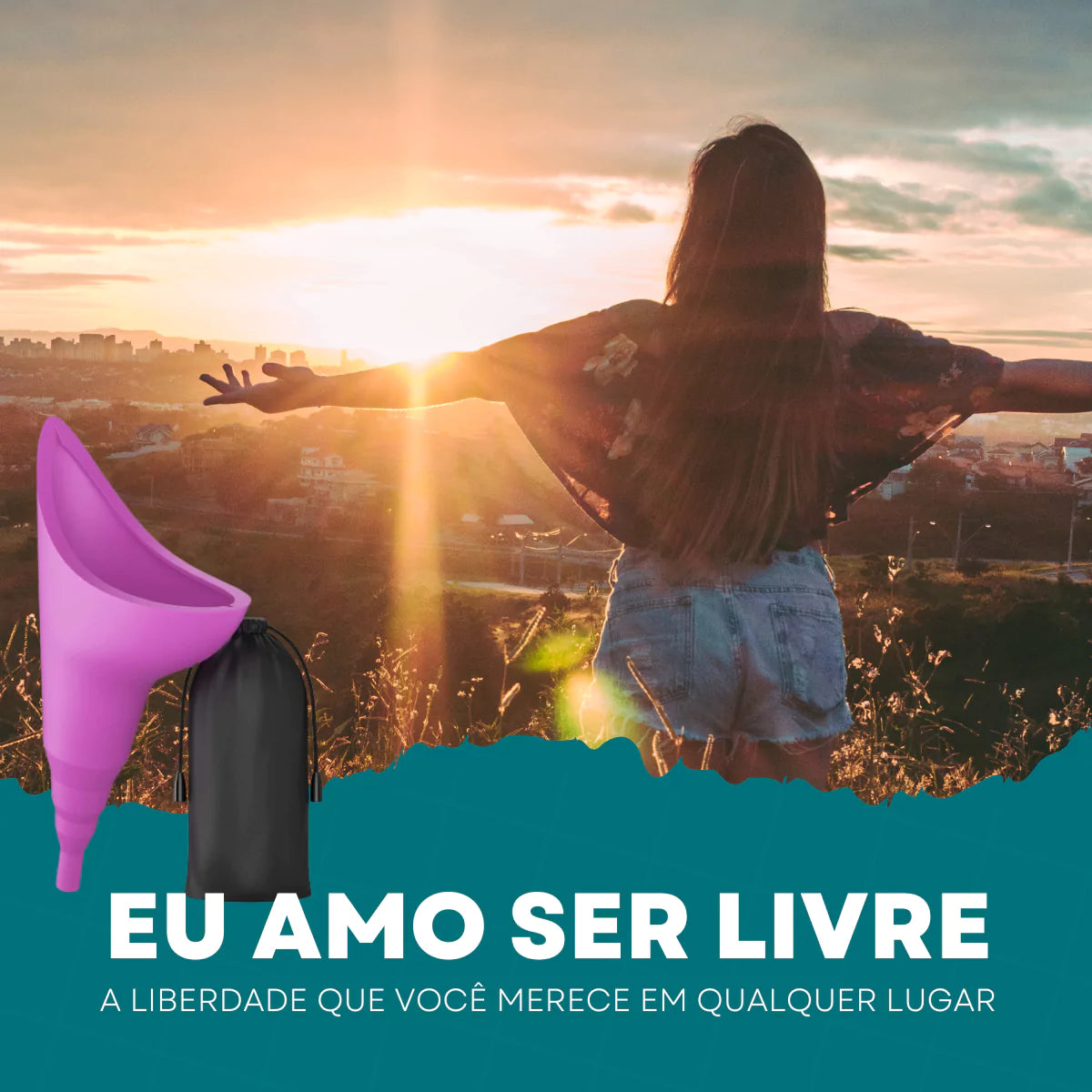Funil Urinario feminino Reutilizável Viva Secura