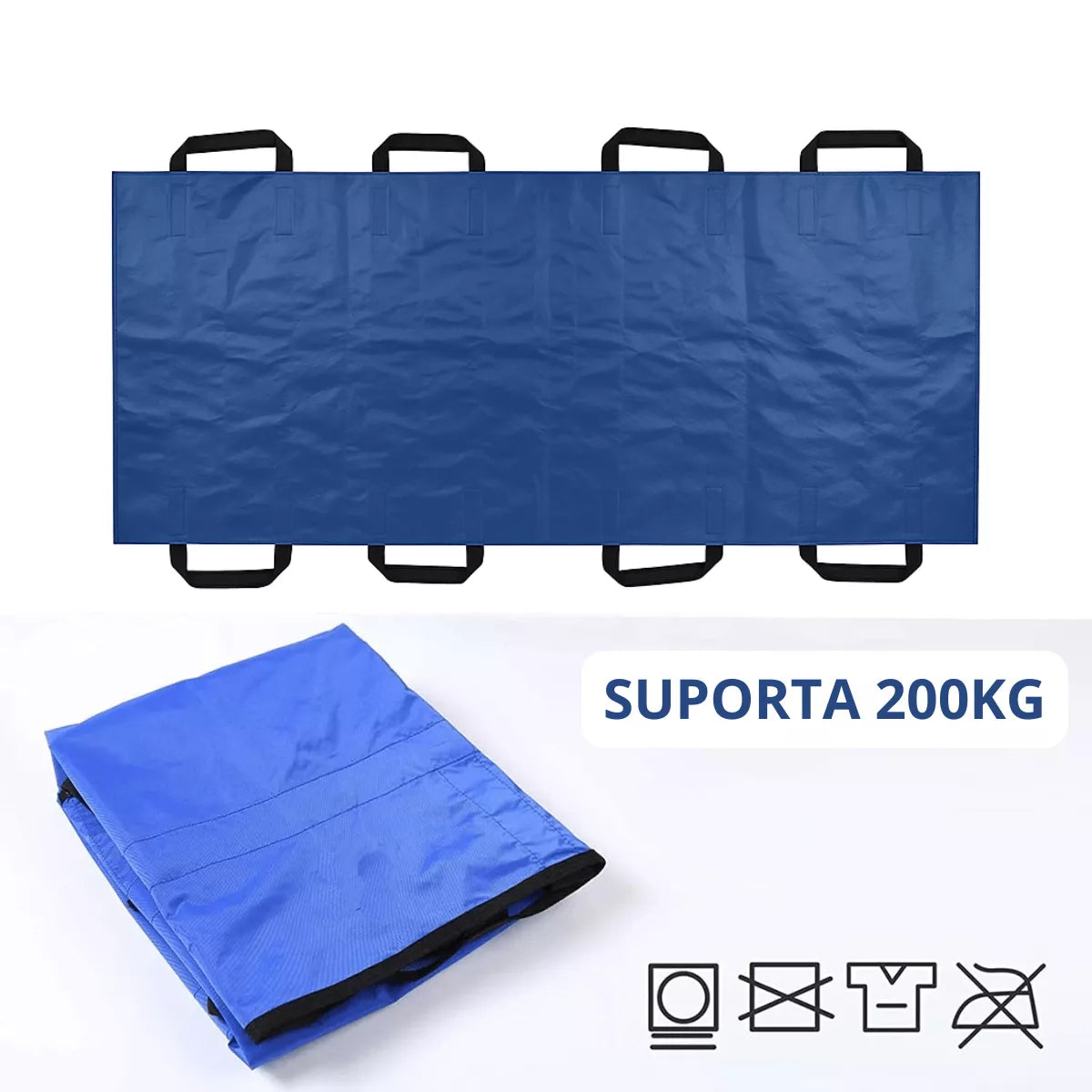 Lona para Transferência de Idosos Impermeável com Alças Reforçadas – Suporte até 200kg Secura Lift Viva Secura