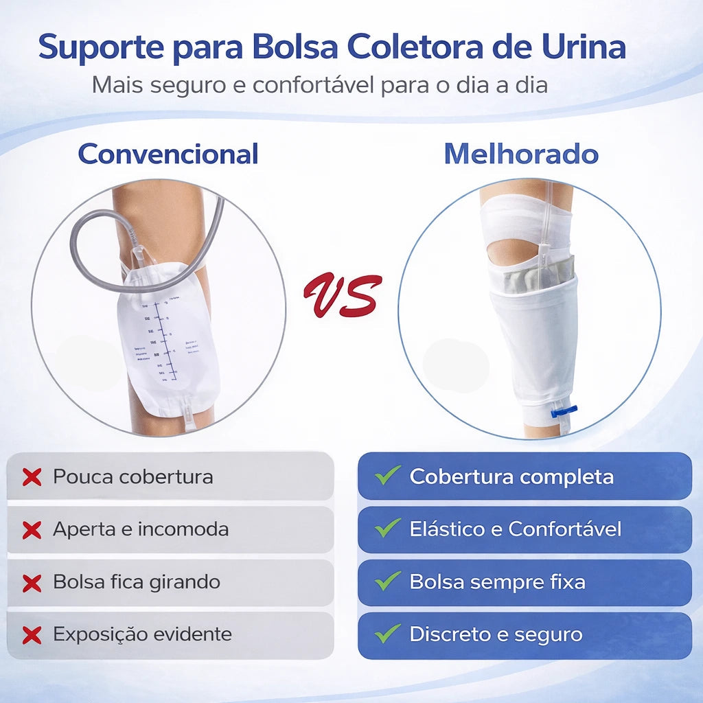 Suporte para Bolsa coletora de Urina Cateter para Perna Viva Secura