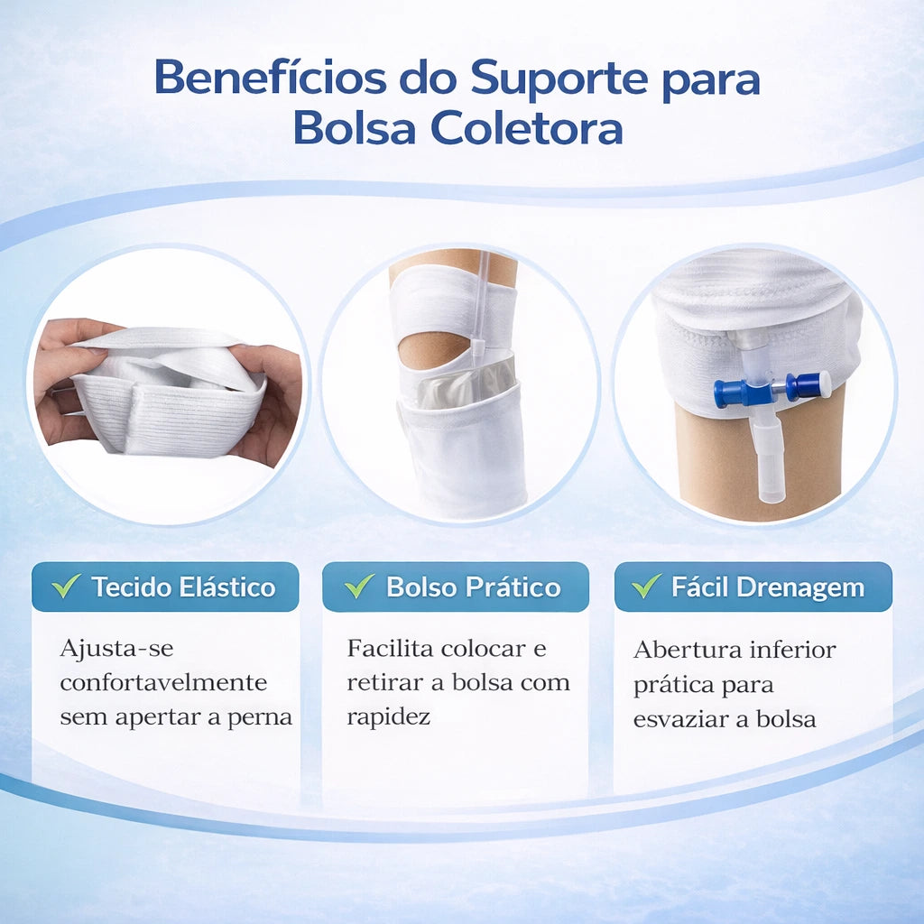 Suporte para Bolsa coletora de Urina Cateter para Perna Viva Secura