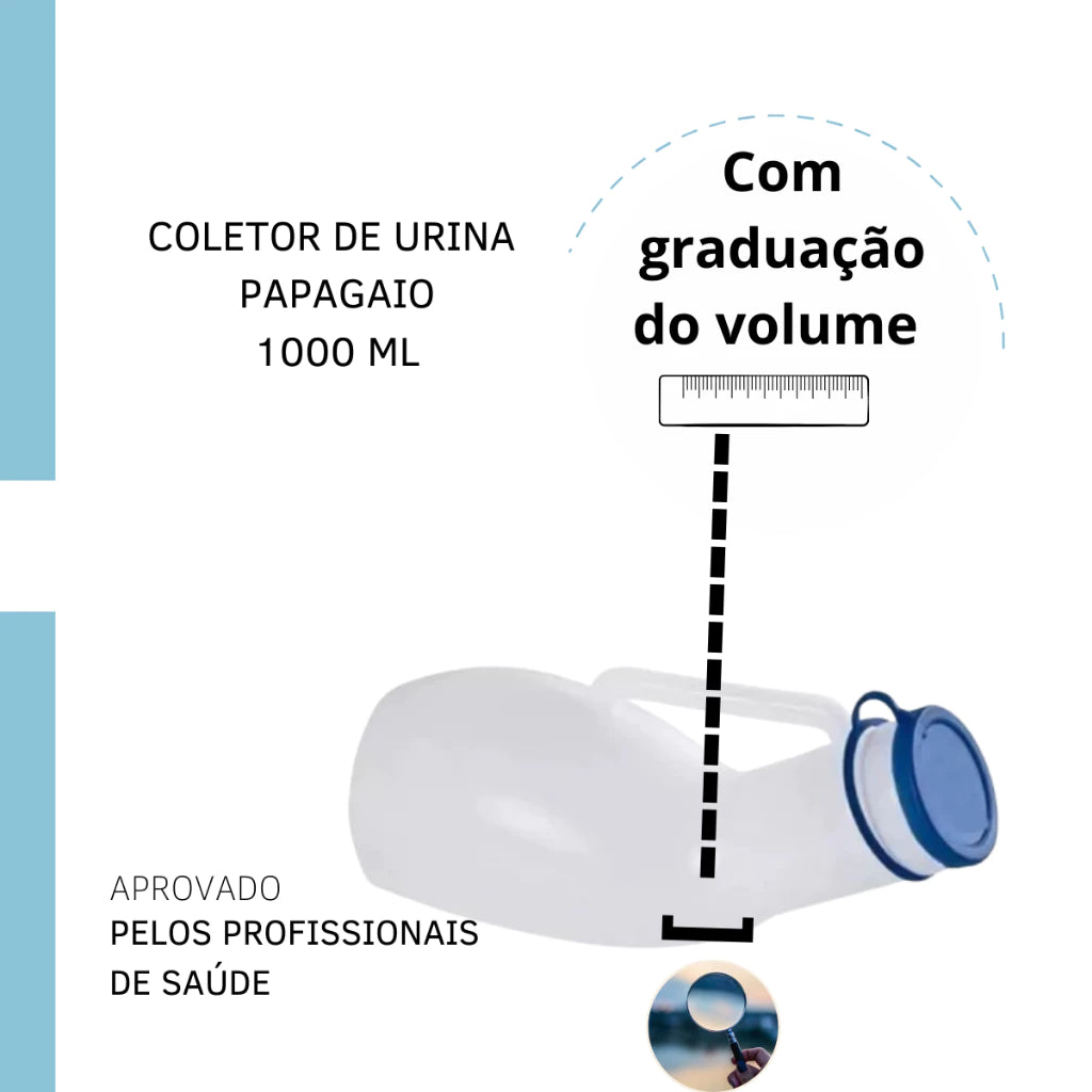 Urinol Masculino com Tampa – Coletor Portátil 1L ou 1,4L para Uso Diário Viva Secura