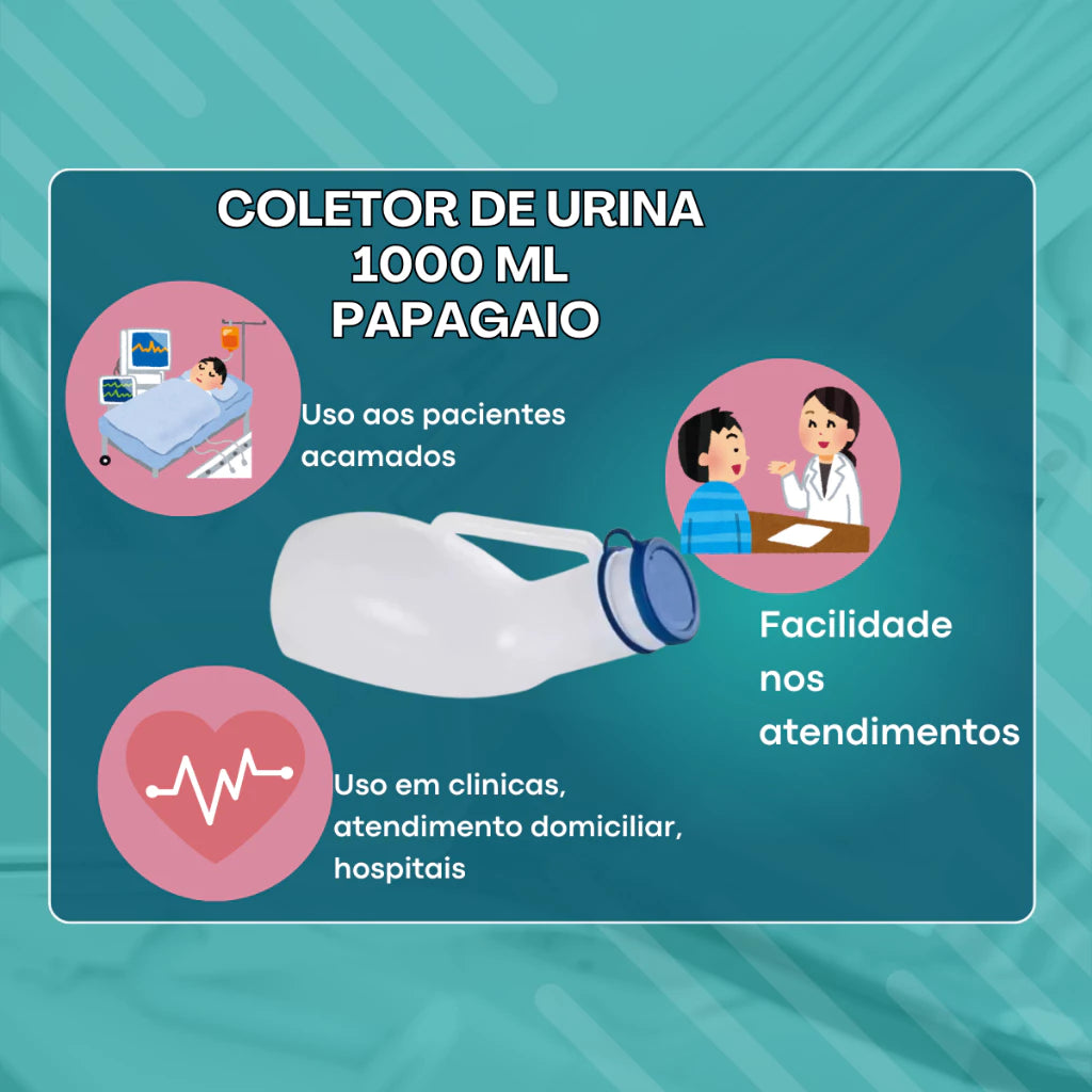 Urinol Masculino com Tampa – Coletor Portátil 1L ou 1,4L para Uso Diário Viva Secura