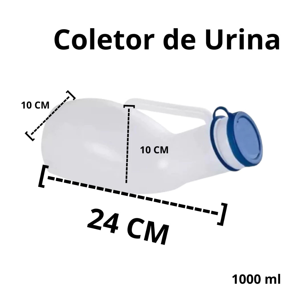 Urinol Masculino com Tampa – Coletor Portátil 1L ou 1,4L para Uso Diário Viva Secura