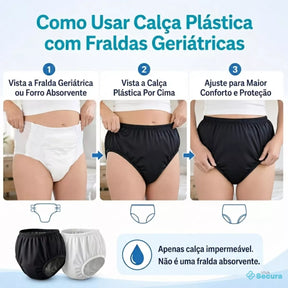 Calça Plástica Geriátrica Adulto Unissex - Secura Proof Viva Secura