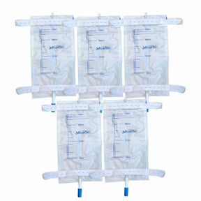 Kit 5 Coletores de Urina de Perna 750ml com Extensão Sistema Fechado - Secura Care Viva Secura