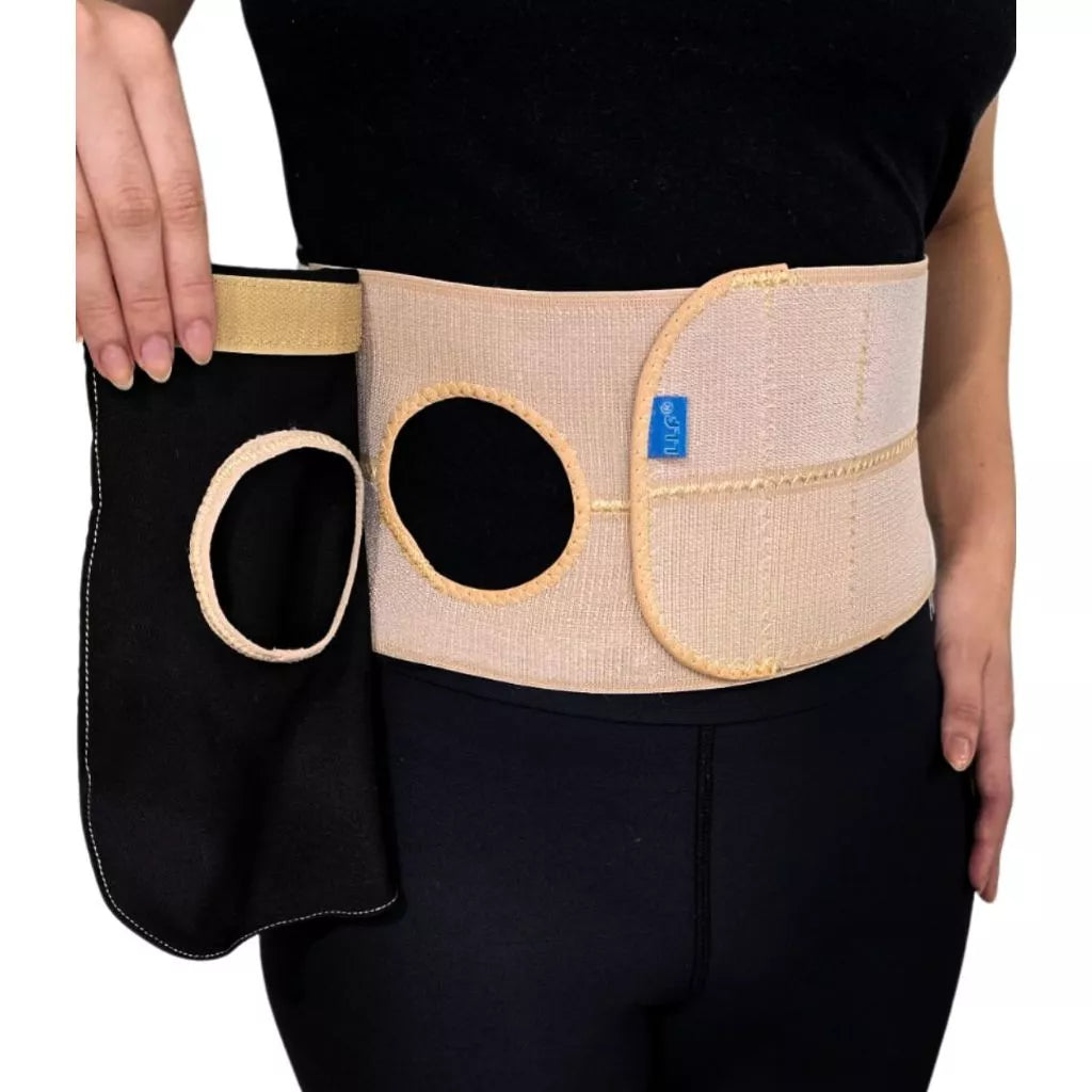 Cinta Abdominal para Ostomia com Abertura – Suporte Pós-Cirúrgico para Colostomia e Urostomia Viva Secura