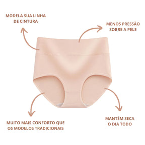 Calcinha Absorvente Lavável Secura Dry - Cintura Alta Viva Secura