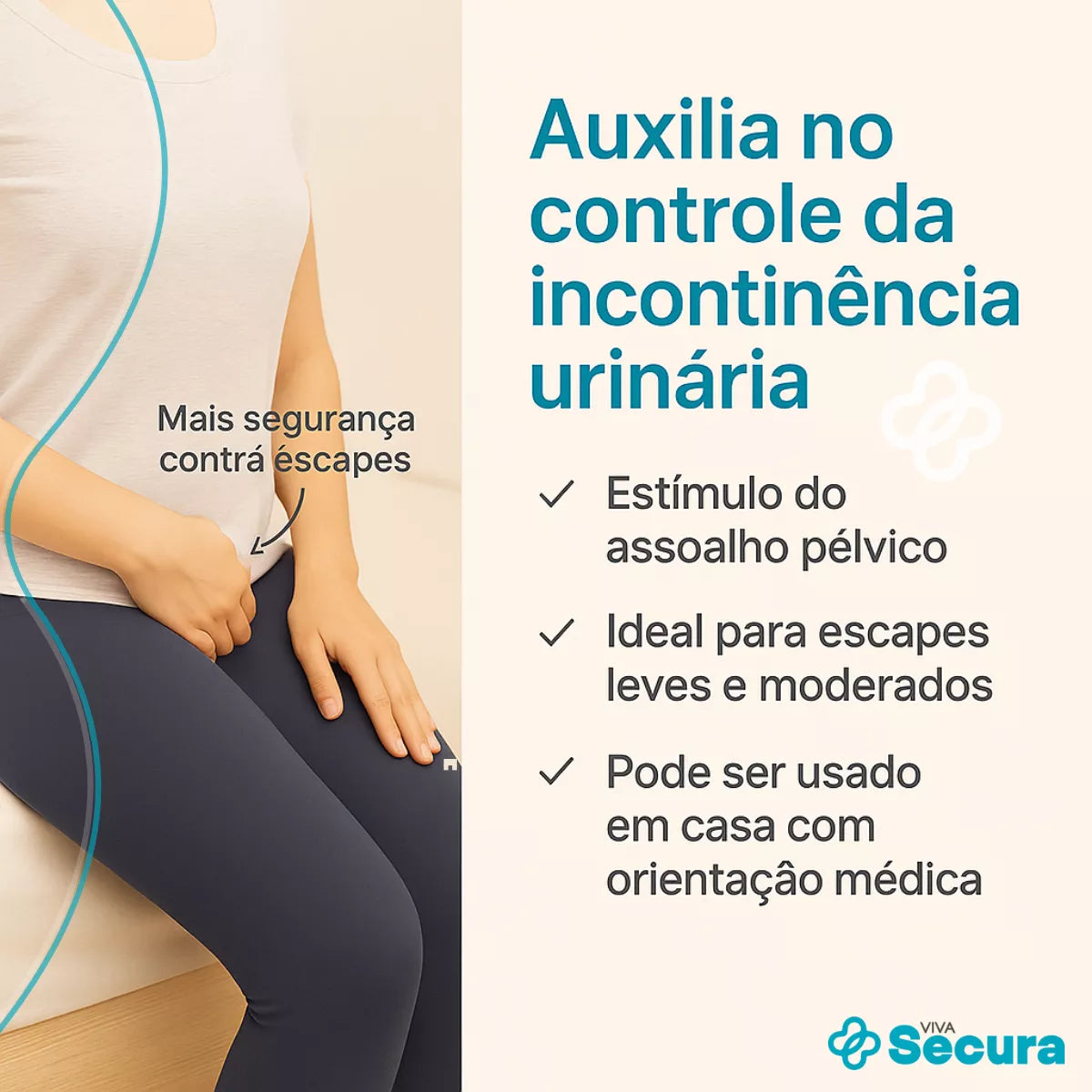 Estimulador Elétrico Muscular e do Assoalho Pélvico - Secura Tech Viva Secura