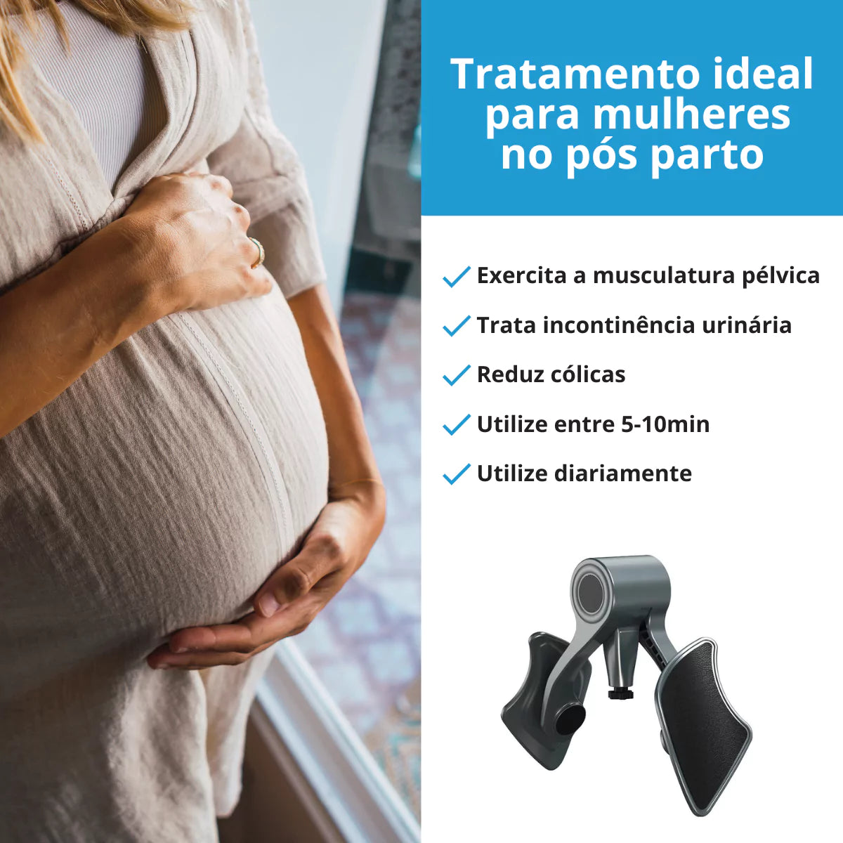 Aparelho para Exercício de Kegel Exercitador Pélvico - Secura Tech Viva Secura