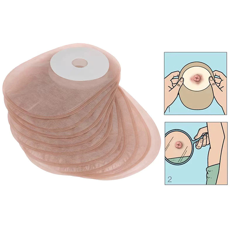 Bolsa de Colostomia Descartável 1 Peça com Barreira Hidrocoloide – Kit 10 Unidades Viva Secura