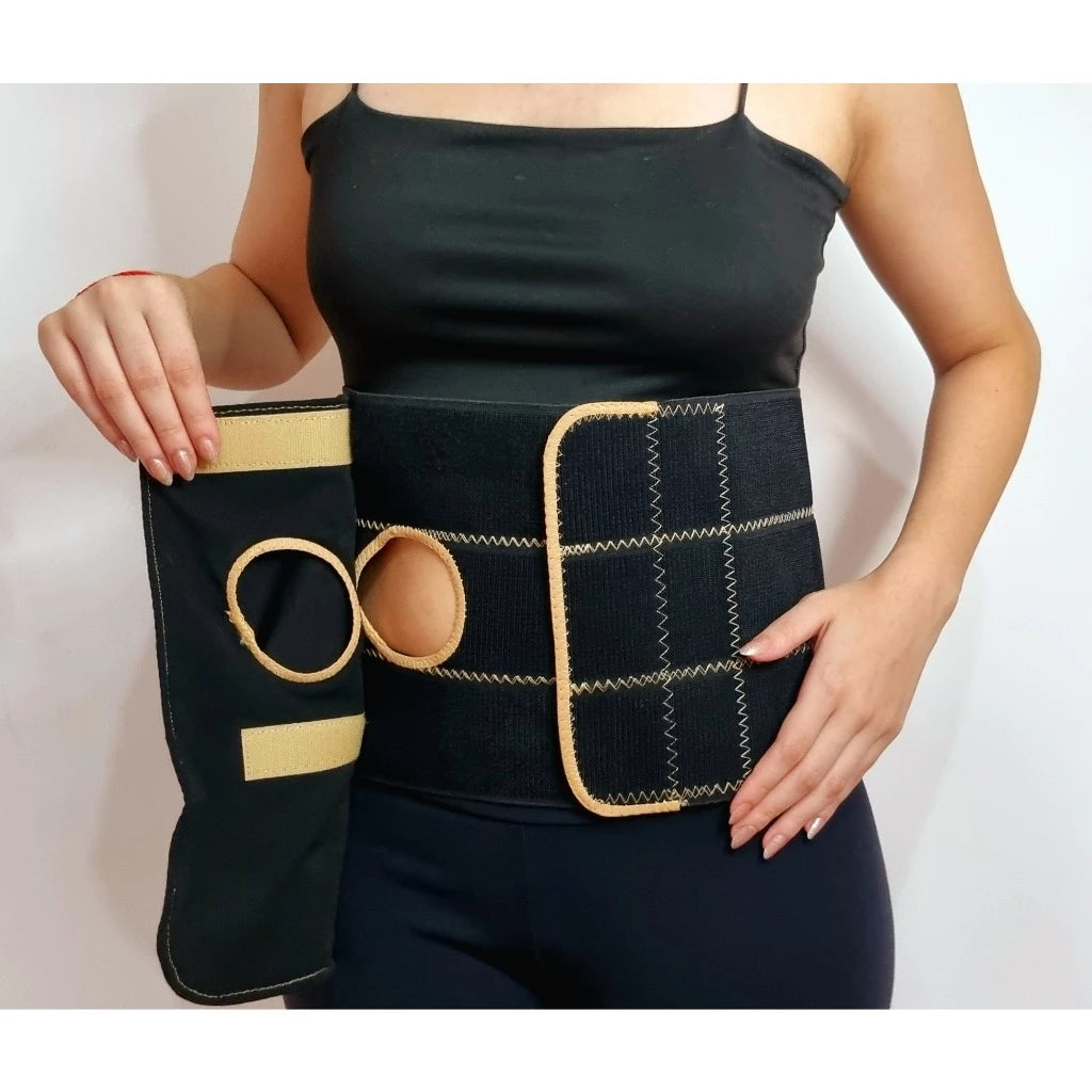 Cinta Abdominal para Ostomia com Abertura – Suporte Pós-Cirúrgico para Colostomia e Urostomia Viva Secura