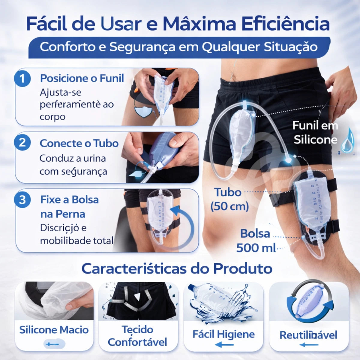 Short com Bolsa Coletora de Líquidos Masculino  Viva Secura