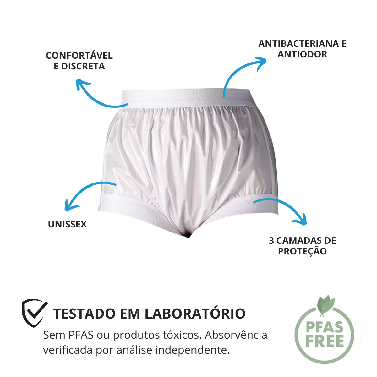 Calça Plástica Geriátrica Adulto Unissex - Secura Proof