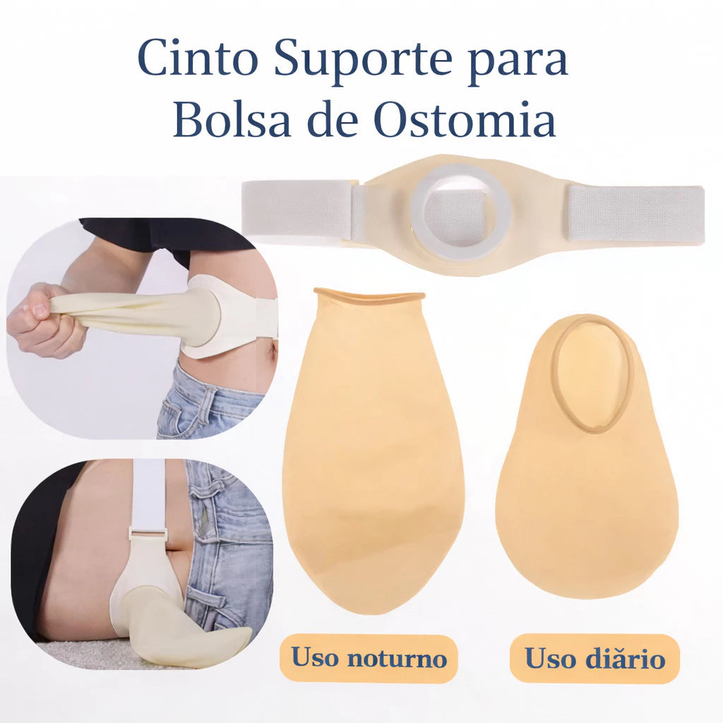 Cinto para Bolsa de Colostomia Ajustável – Suporte Discreto e Seguro para Ostomia Viva Secura