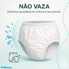 Calça Plástica Geriátrica Adulto Unissex - Secura Proof branca Viva Secura