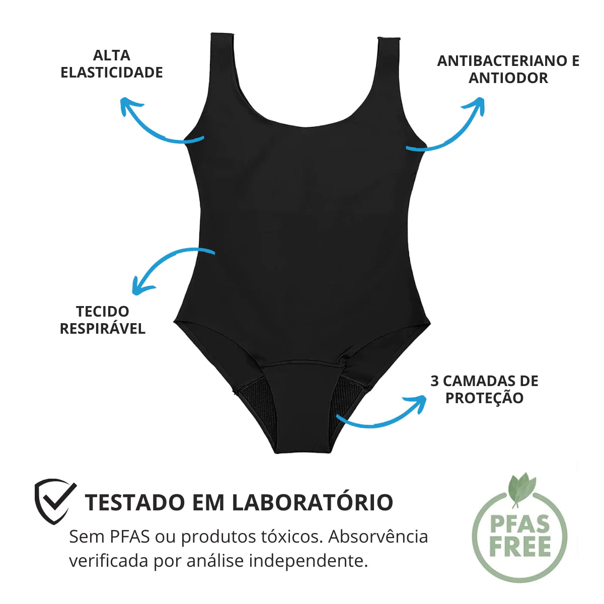 Maiô Absorvente - Secura Dry Viva Secura