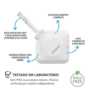 Bidê Portátil para Higiene Pessoal 240ml - Secura Tech Viva Secura
