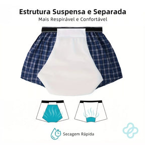 Short Samba Canção Absorvente para Incontinência Urinária Lavável e Reutilizável 150ml Viva Secura