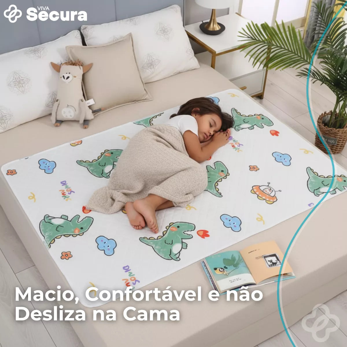 Protetor Absorvente para Colchão Cama Infantil - Secura Baby Viva Secura