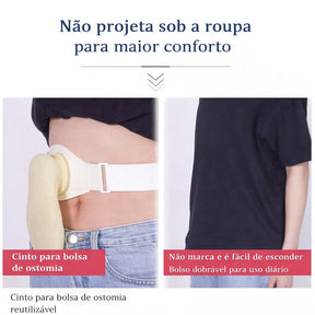 Cinto para Bolsa de Colostomia Ajustável – Suporte Discreto e Seguro para Ostomia Viva Secura