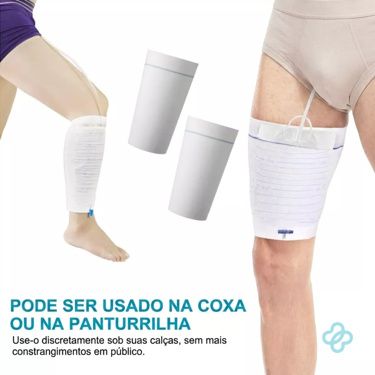Suporte Elástico para Bolsa de Urina Cateter, Invisível para Perna Lavável Unissex Viva Secura