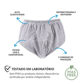 Cueca Absorvente Masculina Lavável para Incontinência - Secura Dry Viva Secura