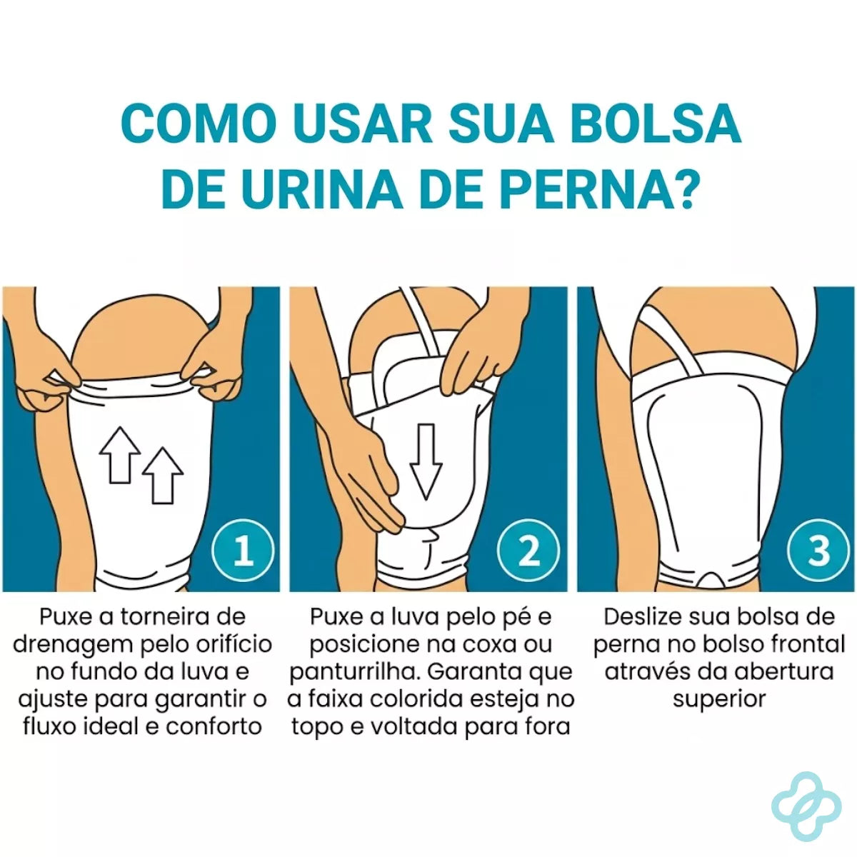 Suporte Elástico para Bolsa de Urina Cateter, Invisível para Perna Lavável Unissex Viva Secura