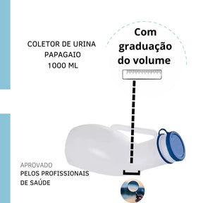 Urinol Masculino com Tampa – Coletor Portátil 1L ou 1,4L para Uso Diário Viva Secura