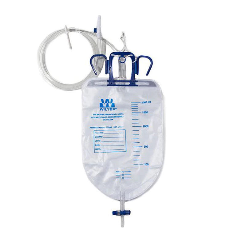 Kit Bolsa Coletora com Dreno 2000ml com Tampa – Sistema Fechado