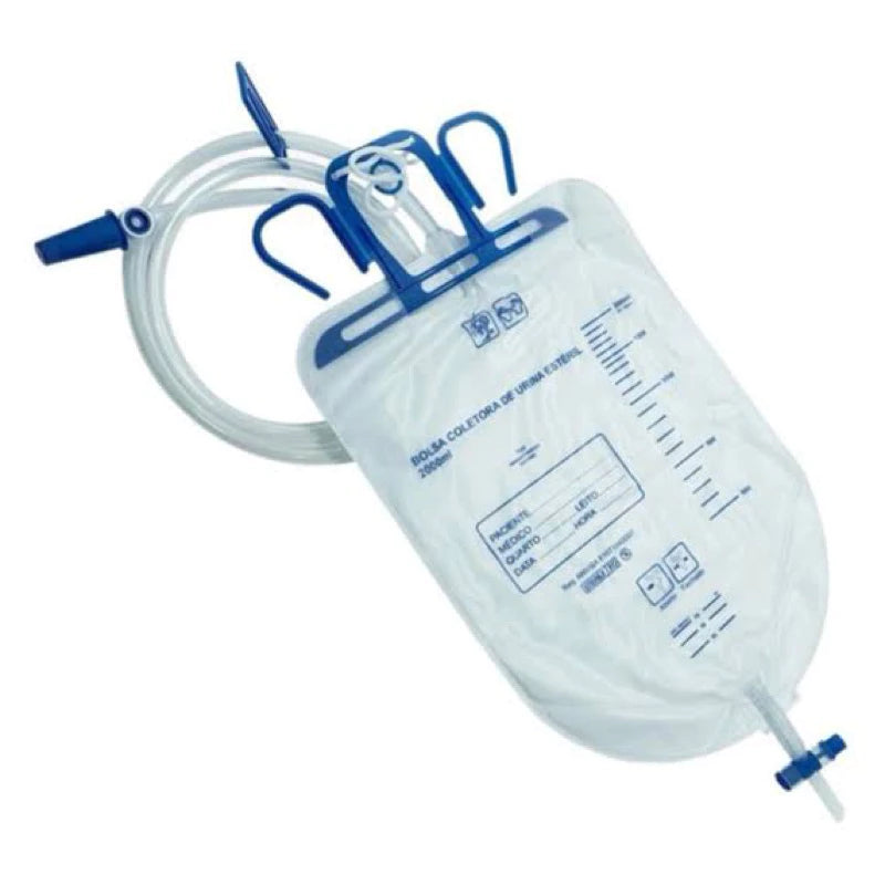 Kit Bolsa Coletora com Dreno 2000ml com Tampa – Sistema Fechado