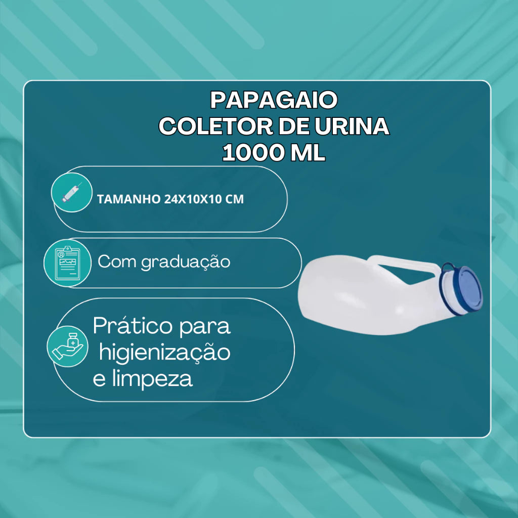 Urinol Masculino com Tampa – Coletor Portátil 1L ou 1,4L para Uso Diário Viva Secura