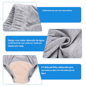 Cueca Absorvente Masculina Lavável para Incontinência - Secura Dry VIVA SECURA